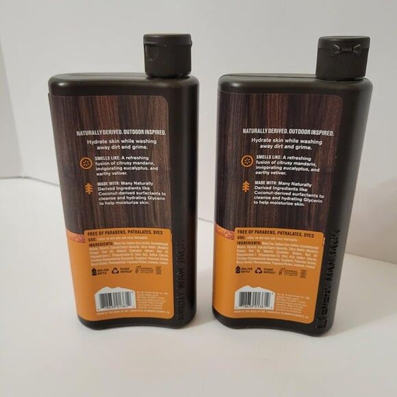 Every Man Jack 2 Pack Body Wash 16.9 Oz Each Mandarin Vetiver - Picture 2 of 4